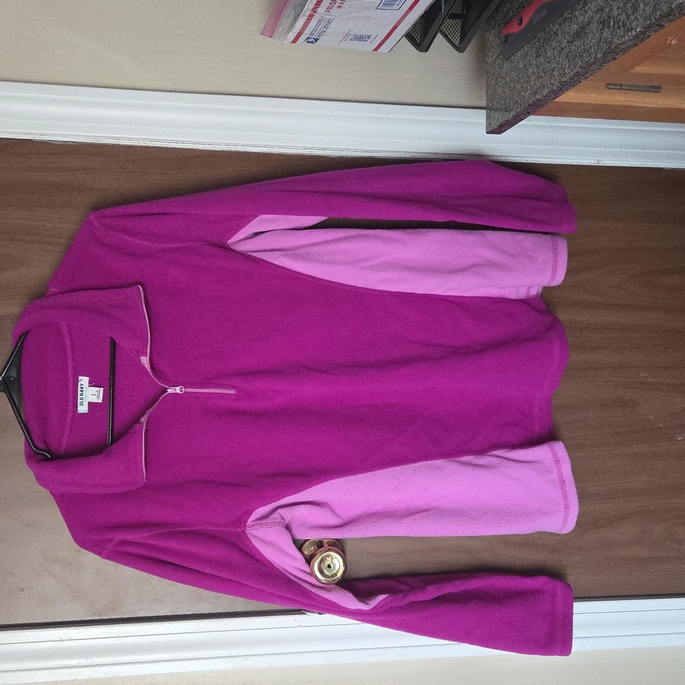 💖 Old Navy Fuchsia V-Neck Sweater Zip Front